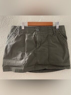 Y2K wild fable Olive Green Cargo Mini‎ Skirt Medium